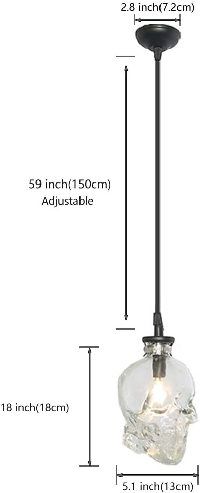 Bеѕt Quаlіtу 🔥 NIUYAO Pendant Light Lamp Dome Shade Hanging Ceiling Light (Skull Shape)