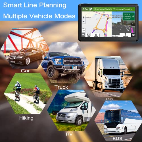 Gps Navigation For Truck Rv Car, 7 Inch Truckers Trucking Gps Navigation System, Truck Gps Commercial Drivers, Latest Free Lifetime Map Updates For 2022, Speed Warnings, Spoken Turn-By-Turn Directions #TOP2
