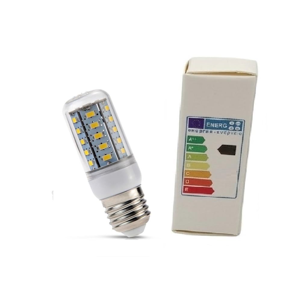 XYAL Lampadine, Confezione da 15, AC220V Lampada LED a mais AC220V E27/E14/B22/G9/GU10 SMD5730 Lampadario Faretto Decorazione domestica Lampadina(E27,Warm White 72LEDs)