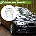 HOPESPANNER 11128655413 11120308857 Engine Cylinder Head Gasket Kit for BMW E46 E87 318i 120i N42 N46 Engine Valve Gasket Set Rubber 1 Set