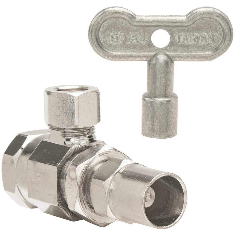 BRASSCRAFT STR17X C Angle Stop With Loose Key And Stuffing Box, 1/2