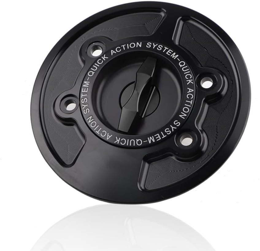 Gas Cap Quick Action Fuel Tank Cap Lightning Key Gas Filler Cover Fit For BMW S1000RR M1000RR 2009-2024 (Black)