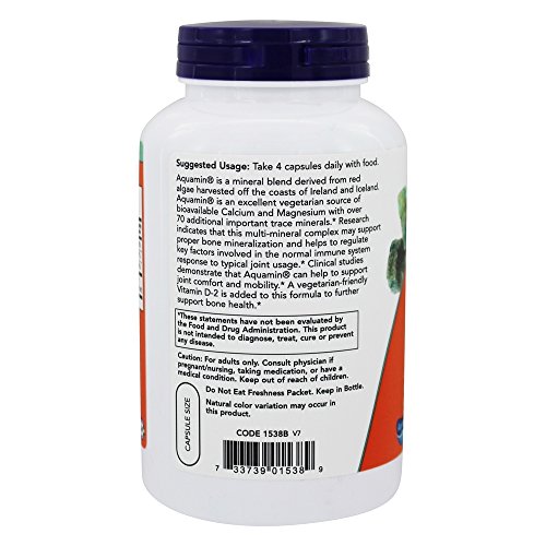 Now Foods - Red Mineral Algae Vegetarian Calcium - 180 Vegetarian Capsules #TOP2