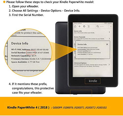 EasyAcc Hoes voor Kindle Paperwhite 2018 10de generatie, Ultra-dunne Smartshell Case met Automatische Slaap/Wekfunctie… - Image 3