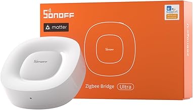 SONOFF ZBBridge-U Gateway Zigbee, Smart home Matter Hub, supporta ZigBee, connessione WiFi ed Ethernet, Zigee 3.0 Bridge per sistema di allarme, compatibile Google Home, SmartThings, Home Assistant.