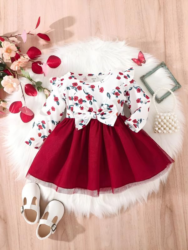 Image of Niren Enterprise Hen Floral Printed Baby Girl Frock