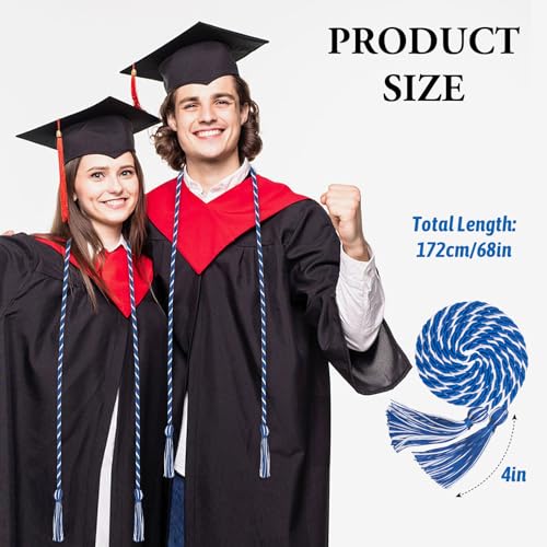 Image of ONUPGO Graduation Cord, Graduation Honor Cords Rayon Braided Tassel Cord for 2026, 68 inch Polyester Yarn Long Robe Honor Rope for Graduation Students, Bachelor Gown