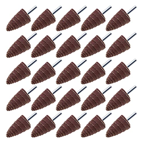 Lot De 45 Disques Abrasifs Coniques 3mm - Papier De Verre Grain 80/120/240 - Pour Outils Rotatifs