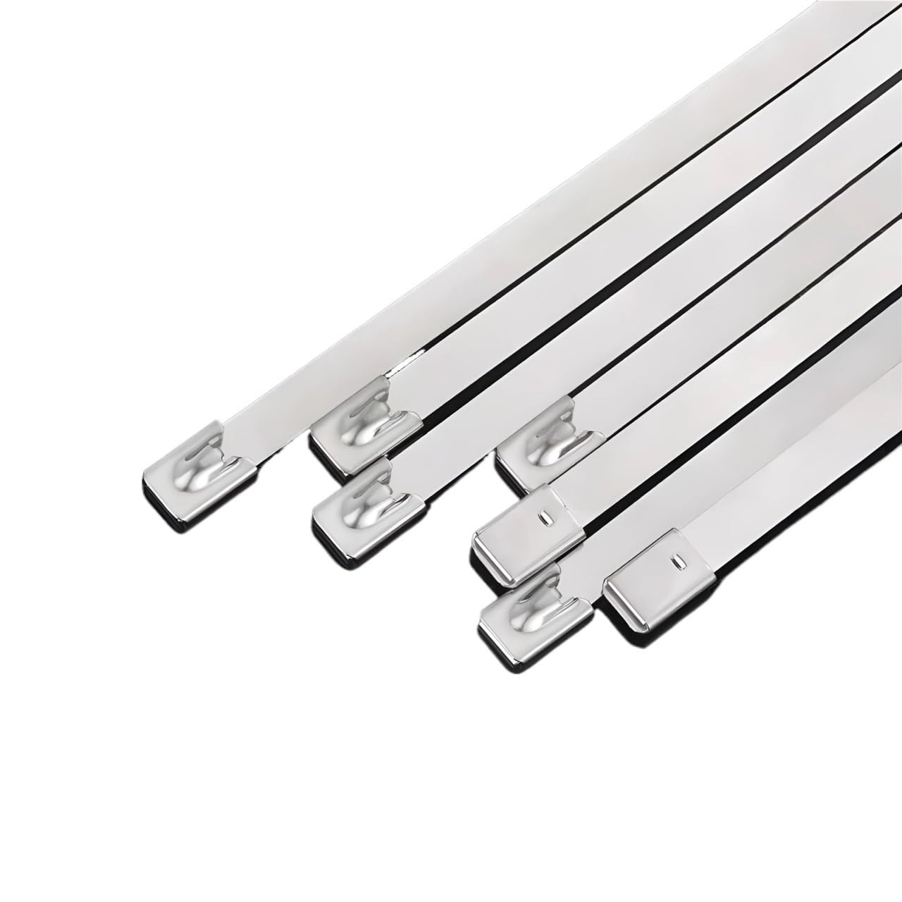 Fagoritime 20 Pcs Stainless Steel Metal Cable Ties, Stainless Steel Self-Lock Zip Ties(,10X350mm)