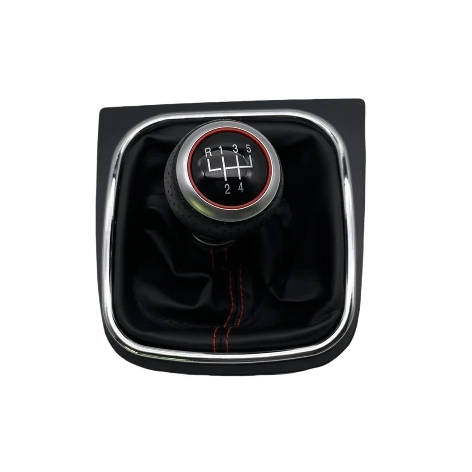 XZCVTYW Car Shifter Adapter Shifting Lever Replacement 5/6 Speed Car Parts for Jetta 5 6 Golf 6 VI MK5 MK6 5KD 711 113 5KD711113 Accessories(Red Stitch 5Speed)