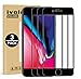 ivoler 3 Unidades Protector de Pantalla para iPhone 8 Plus/iPhone 7 Plus, [Cobertura Completa] Cristal Vidrio Templado Premium, [Dureza 9H] [Anti-Arañazos] [Sin Burbujas] - Negro