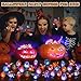 Coluans Halloween Party Favors for Kids Adults 25Pcs Gifts Halloween Treats LED Light Up Rings Flash Rings Glow In The Dark Party Supplies Goodie Non Candy Bag Filler Prizes Decorations NEW VERSION