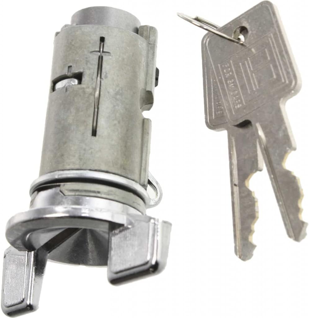 For Chevy S10 1990 1991 1992 1993 Ignition Lock Cylinder | w/Keys | Used w/Chrome Retainer Bolts