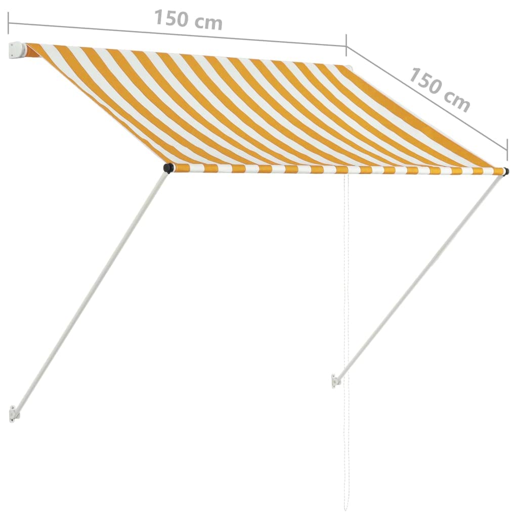 Ochrona przed promieniowaniem UV, wodoodporna, ochrona przed słońcem, markizy ogrodowe, werandy, pergola, trawnik, ogród, taras, park i wiata, roleta 100 x 150 cm, żółta i biała