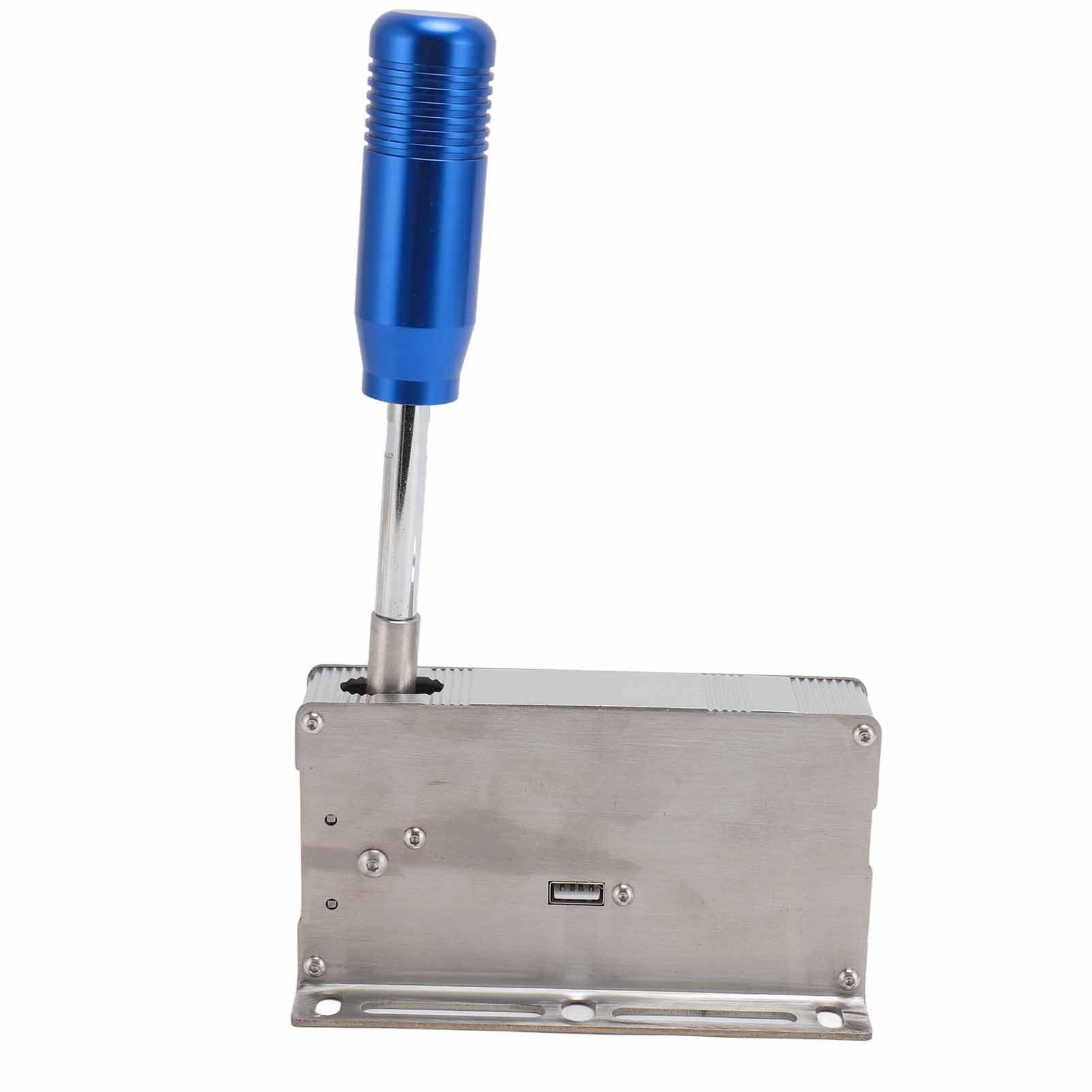Alomejor Shifter Sekwencyjny USB Trwała Metalowa Dźwignia Zmiany Biegów Sim do Gry Wyścigowej na PC Kompatybilny z (BLUE)