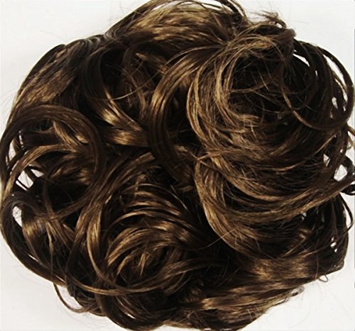 KATIE 7-inch Pony Fastener Hair Scrunchie by Mona Lisa - 10 Medium Brown