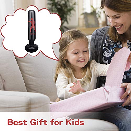 image for FIGOLO 63inch Inflatable Kids Punching Bag–Freestanding Punching Bag