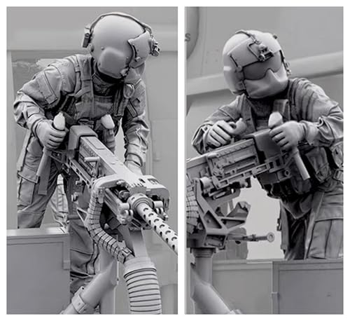 Kit de modelos soldado piloto helicóptero 1:35 resina sin pintar miniatura 2