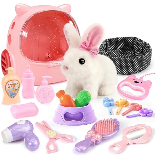 Eohemeral 23 Pcs Hopping Bunny Toy for Kids 3 4 5 6 7 8