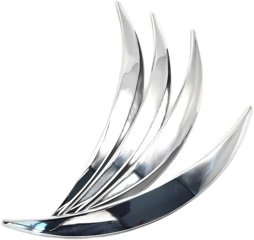 4pcs Chrome Car Wheel Eyebrow Arch Trim Lip Fender Flares Protector