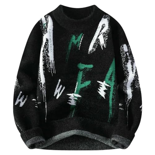 Pull automne hiver homme en maille épaisse avec col protecteur