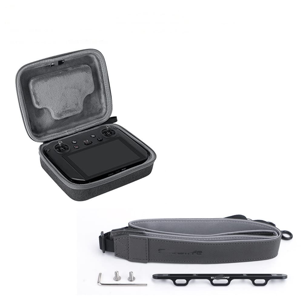 Per DJI RC Pro Smart Controller Display ad alta luminosità Cordino da collo Pellicola di vetro Controller Custodia in silicone Set Accessori Drone Accessori (colore: Set D)