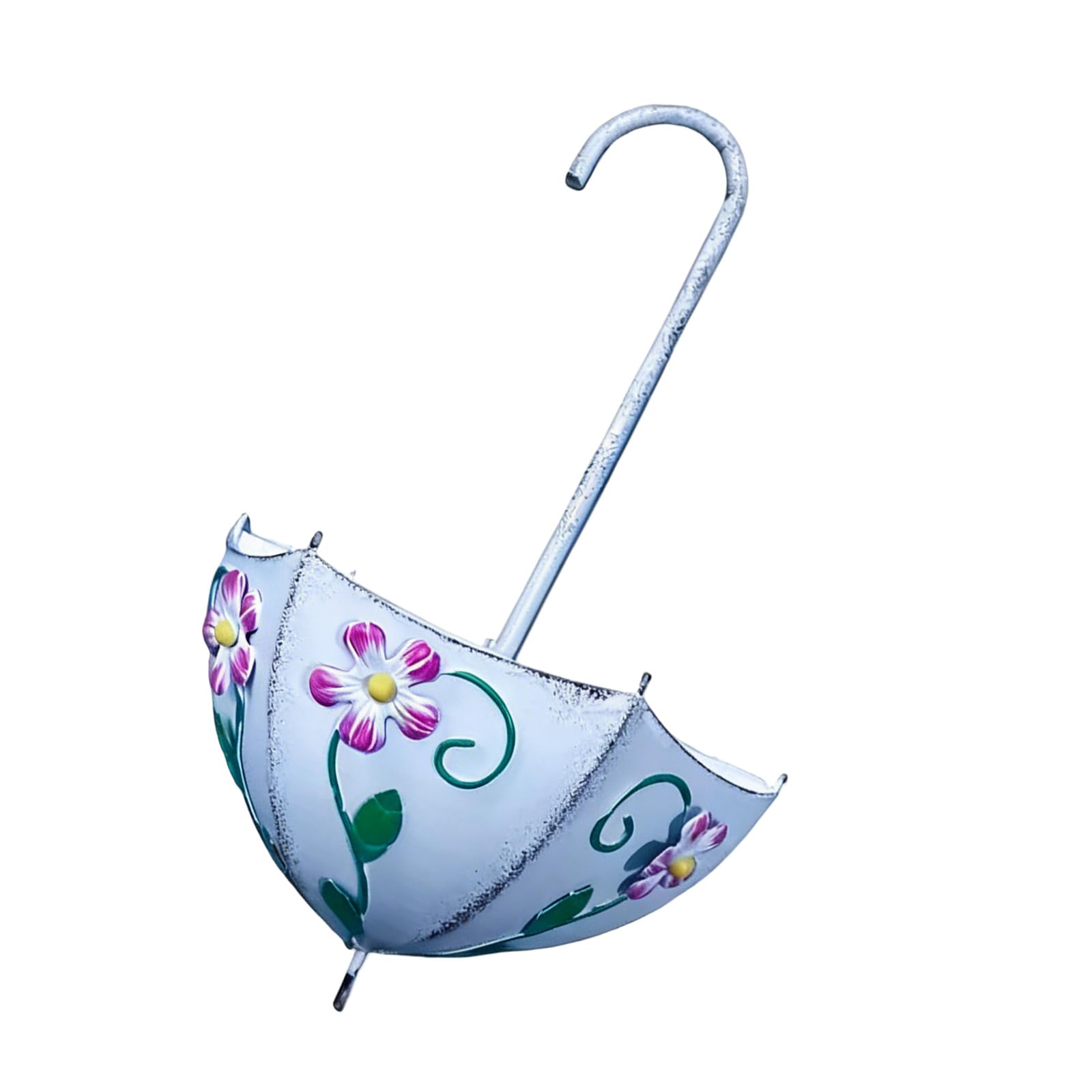 APGLSXY Space Saving Iron Wall Hanging Flower Pots Container with Umbrella Design for Home Drainage Hole Wall Planter