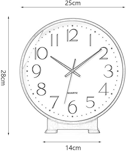 Miniatura 3 de Reloj de mesa retro americano de 10 pulgadas silencioso de madera maciza reloj de escritorio para sala de estar adorno decorativo