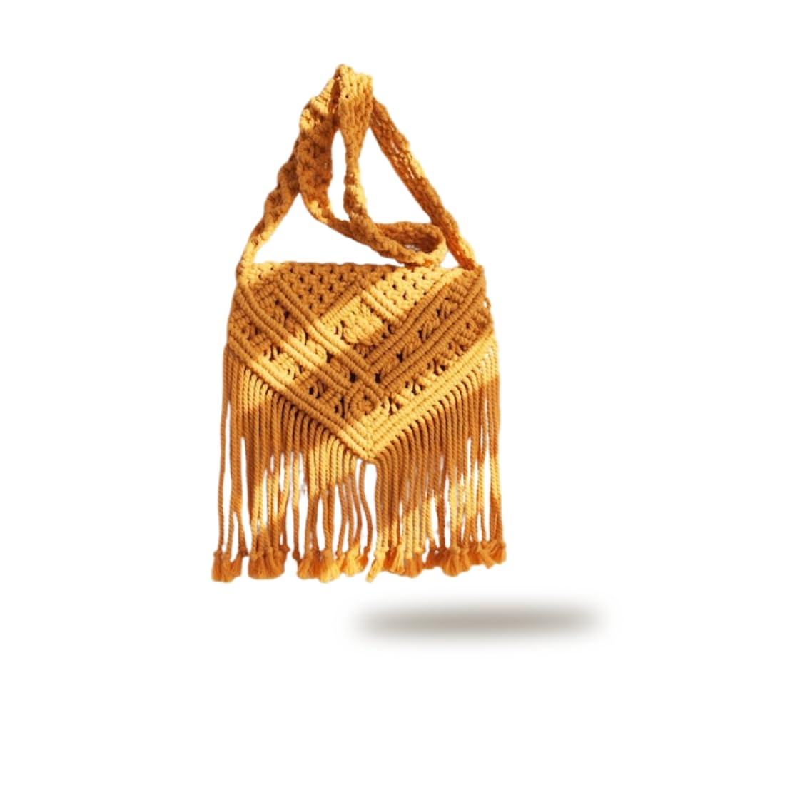 AIZA DECOR |AD-07| Womens Handmade Macrame Crossbody Sling Bags/Tote Bags For Girls (Musturd) (B0D9WQH9PH) Amazon Price History, Amazon Price Tracker