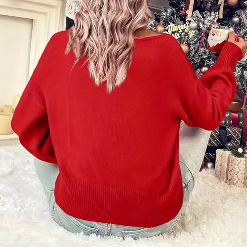 Merry Christmas Christmas Sweaters for Women Xmas Holiday Knit Pullover - image 5