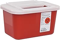 DMI 1 Gallon Sharps Container with Sliding Lid - Safe Biohazard Needle & Syringe Disposal for Home & Clinic
