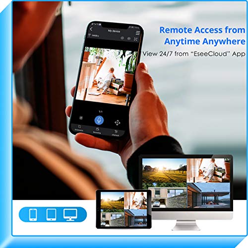 Image of Hiseeu WiFi Security Camera System,【5MP Spotlight, 3TB Hard Drive】 Power Cord Cameras,Extenable 16CH, Outdoor IP66 Waterproof,Color Night Vision, Motion Alert,24 /7 Time Record,Two Way Audio