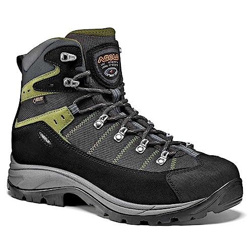 Asolo TUKA GV MM Nero/Gun M./Dark Pear, Zapatos para Senderismo Hombre, 46 1/3 EU