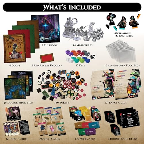 Middara Unintentional Malum: Acto 1 (v.1.2) - Juego de Mesa Fantástico Totalmente Cooperativo para Amigos y Familia - Incluye 400 Ilustraciones Únicas, Más de 60 Encuentros y Más - Juego de Exploración de Mazmorras (1-4 Jugadores) miniatura 4
