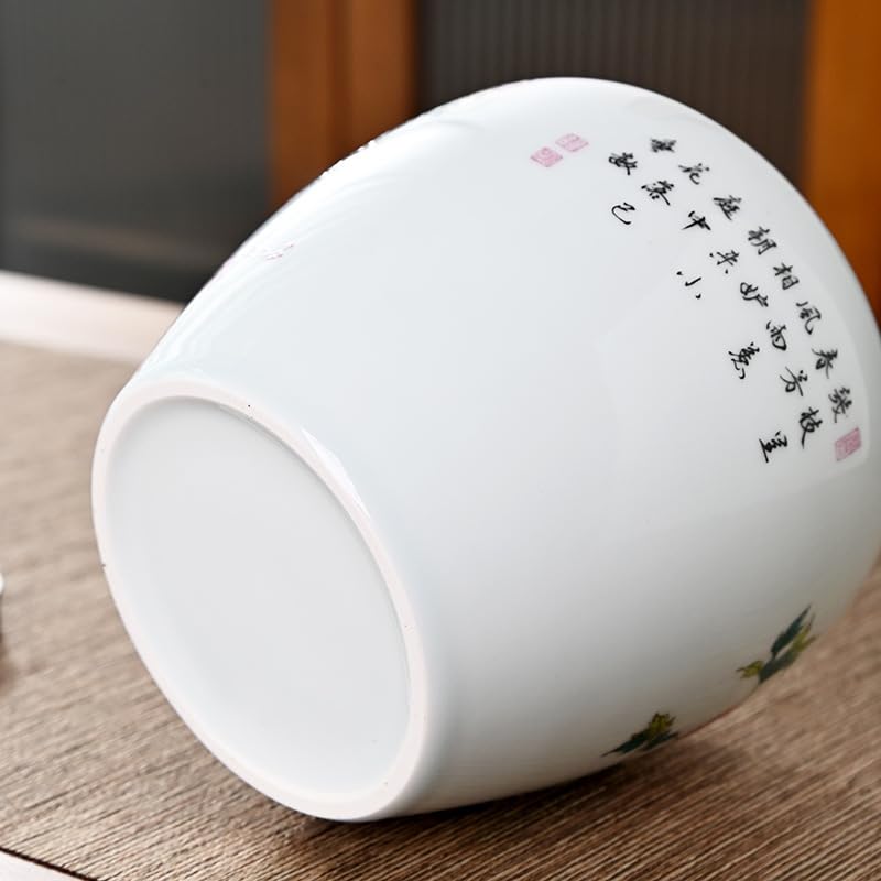 HLTYGWX Zestaw do herbaty Puszki z pokrywką Ceramiczne puszki na herbatę Zamknięte puszki Średnie puszki porcelanowe Puszki do przechowywania w gospodarstwie domowym Herbata Pu'er Czarna herbata