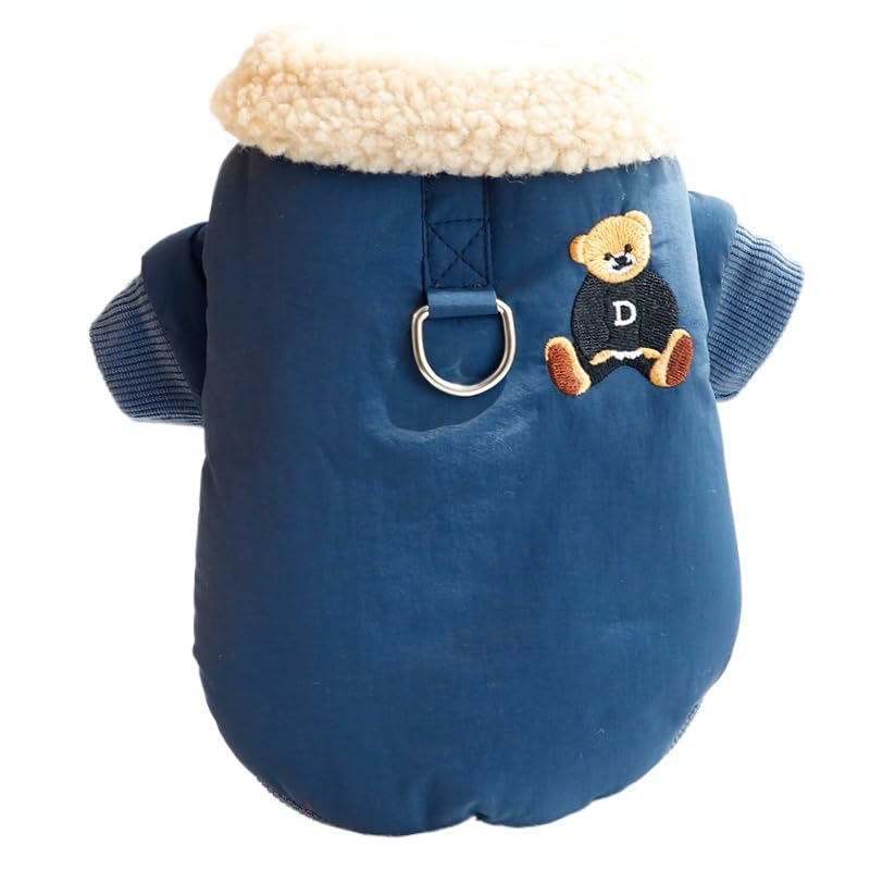 AZA Dog Princess Dresses for Small Dogs Thick Cotton Waistcoat Clothes Hoodie Bear Costume Warm Jacket Pet Girl Cute Coat Outfits Fall Winter Costumes