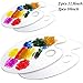 Produktbild Outus 4 Stück Klare Acryl Farbenpalette Acrylkünstlerpalette Klare ovale Kunstpalette mit Schutzpapier für DIY Art Craft Painting, 2 Größen