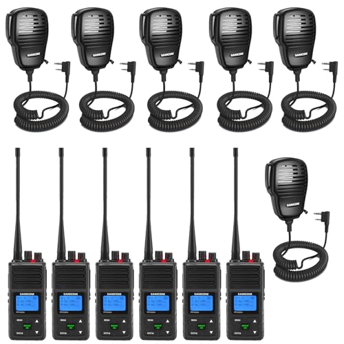 Image of SAMCOM FPCN30A Radios 6 Packs with Waterproof Speaker Mic