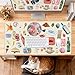 TIRANVERA Desk Cover Mat, Large Cute Mouse Pad, Desk Pad Mat Decor for Office Game Home 31.5 X 15.7 Inch (Watercolor Stickers)