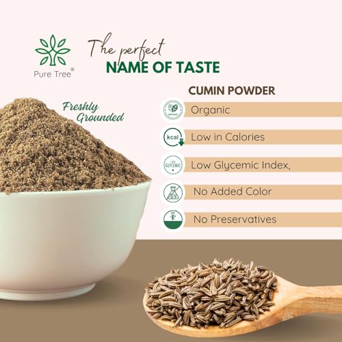 Image of Pure Tree Certified Organic Jeera Powder | 1.8 Kg / 1800 g | Jeelakarra | Zeera Powder | Cumin Powder | Boost Immunity | Adds Flavor to Curries & Veg