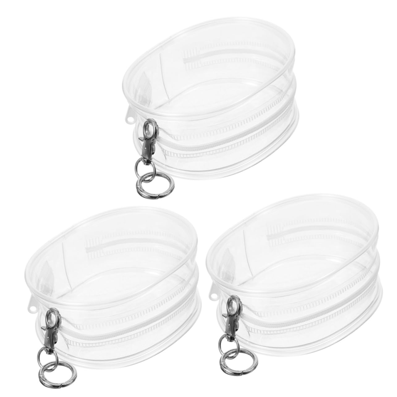 Vaguelly 3pcs Doll Storage Bag with Keychain Transparent Display Case for Collectibles Doll Clothes Storage Bag Lightweight and Portable Carrier for Figures