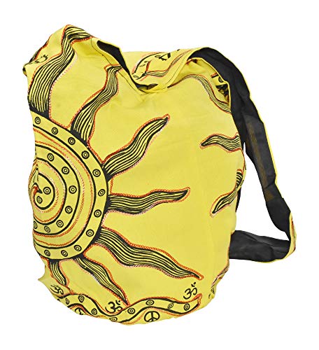 Mandala Crafts Yellow Sun Hippie Boho Hobo Crossbody Bag for Women