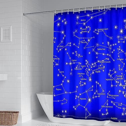 Rideau de douche zodiaque polyester pour ambiance spa à la maison