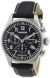 Junkers 61802 - Reloj cronógrafo de Cuarzo para Hombre con Correa de Piel, Color Negro