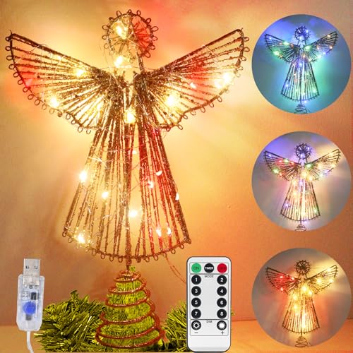 Weihnachtsbaumspitze Stern, Christbaumspitze Engel, Glitzer...