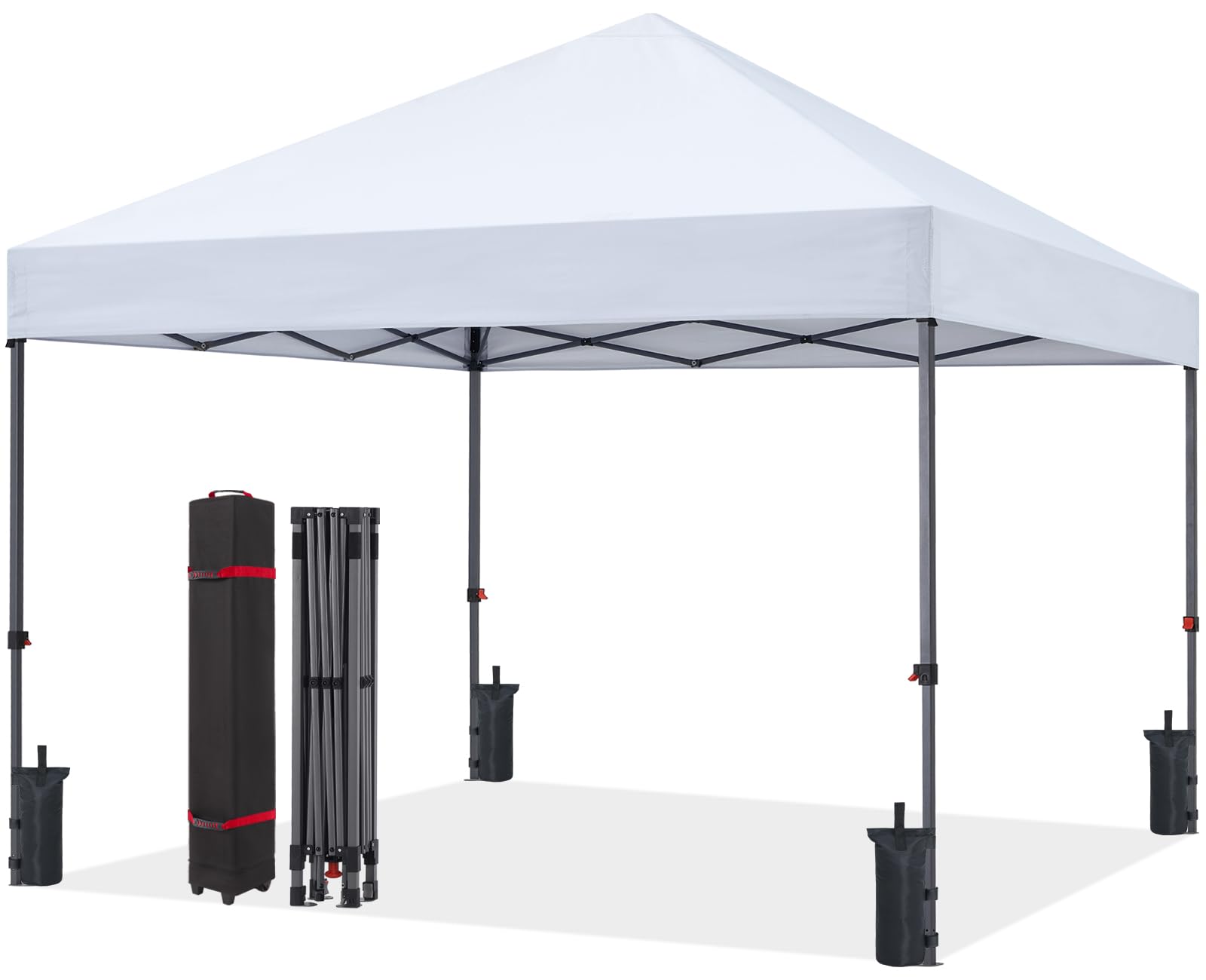 10x10 pop up canopy - beach tent with one push setup,white