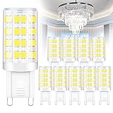 G9 LED Bulbs Dimmable 6W, Daylight White 6000K G9 Led Light Bulb, 6W Equivalent 60W Halogen, 360°...