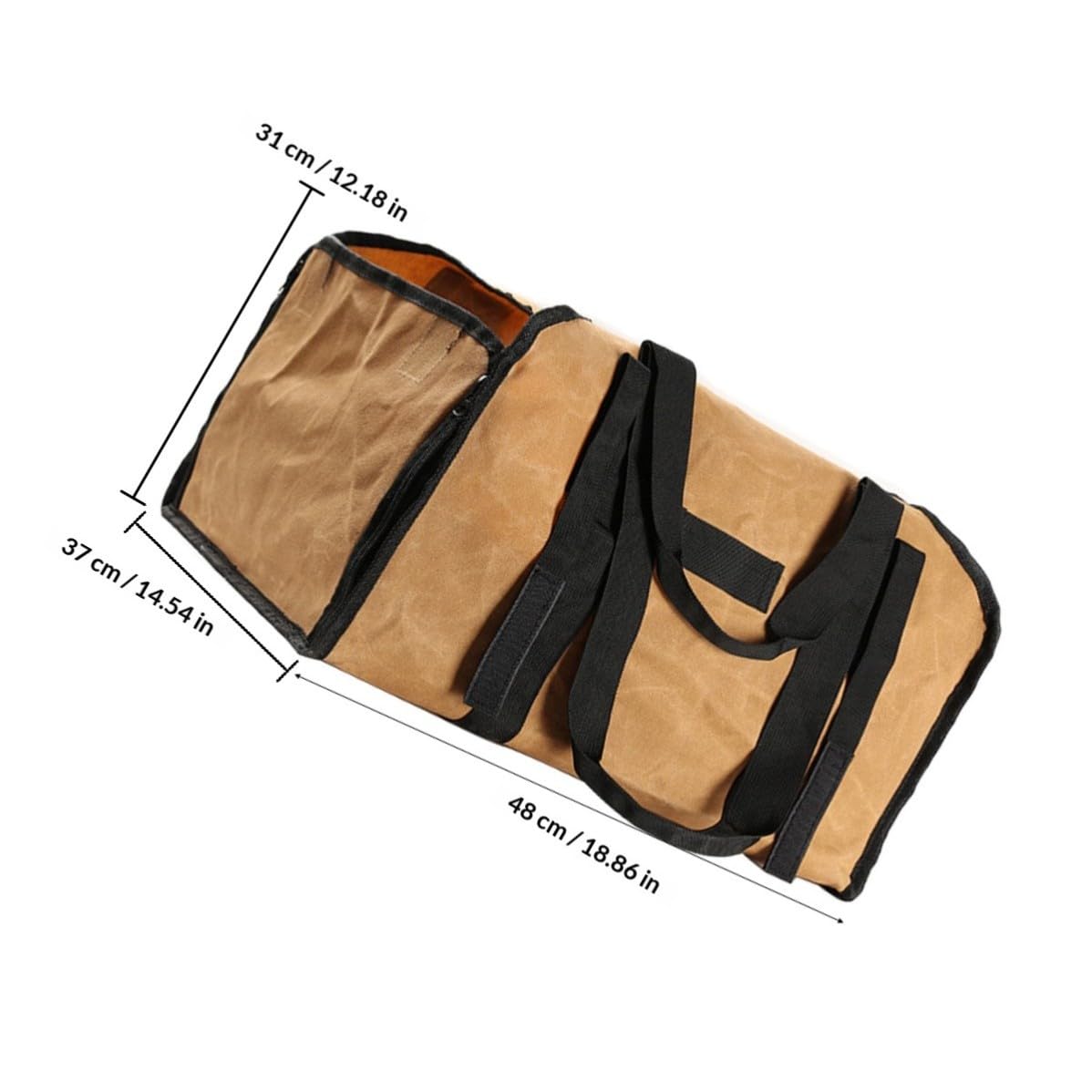 TOYANDONA Borsa in Tela per Legna da Ardere Design Portatile, Resistente e Capiente, per Trasporto e Conservazione di Legna Durante Attività All'aperto