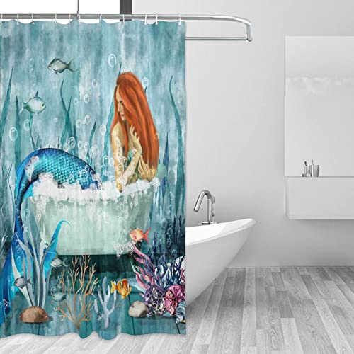 Dzglobal Princess Shower Curtain With 12 Hooks - Beautiful Girl Bath Curtains Waterproof & Washable Bathroom Decoration For Women Girl Kid #TOP2