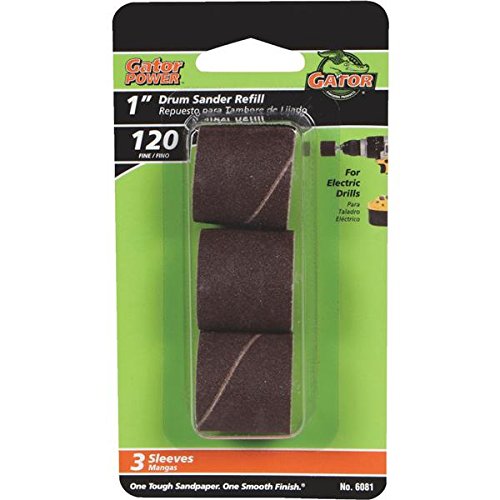 Gator 1 in. Dia. x 1 in. L Aluminum Oxide Abrasive Sleeve Refill 120 Grit Fine 3 pc.